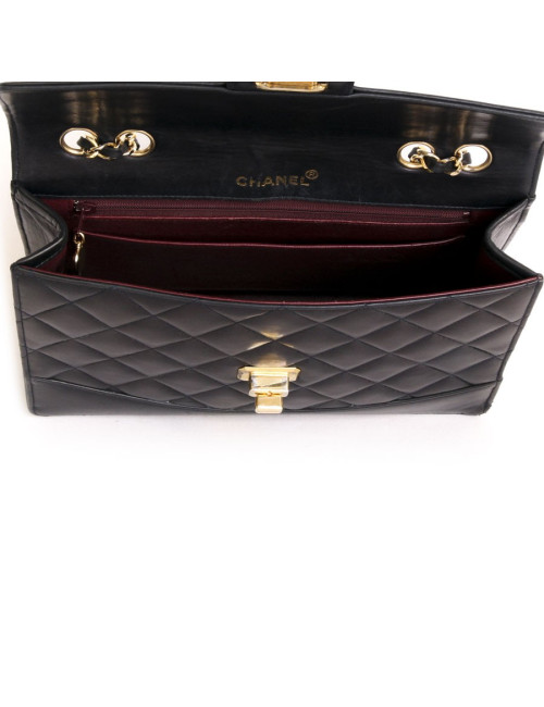 Navy Blue quilted lambskin CHANEL bag