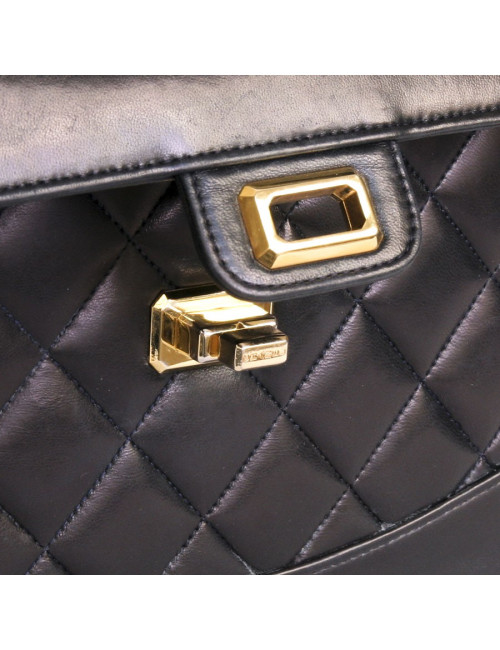 Navy Blue quilted lambskin CHANEL bag
