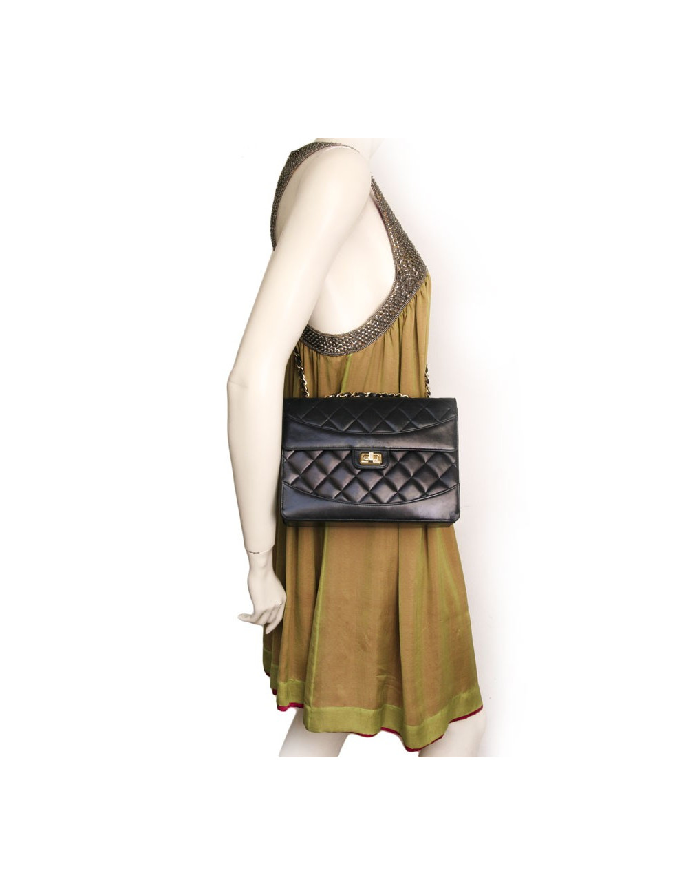 Navy Blue quilted lambskin CHANEL bag