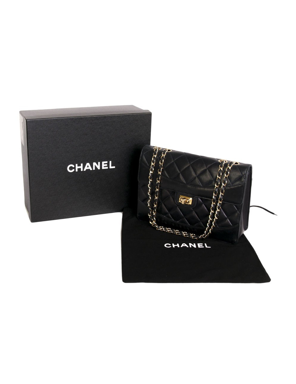 Navy Blue quilted lambskin CHANEL bag