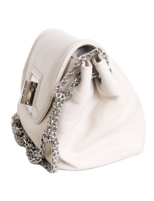 Sac CHANEL en cuir  d'agneau beige