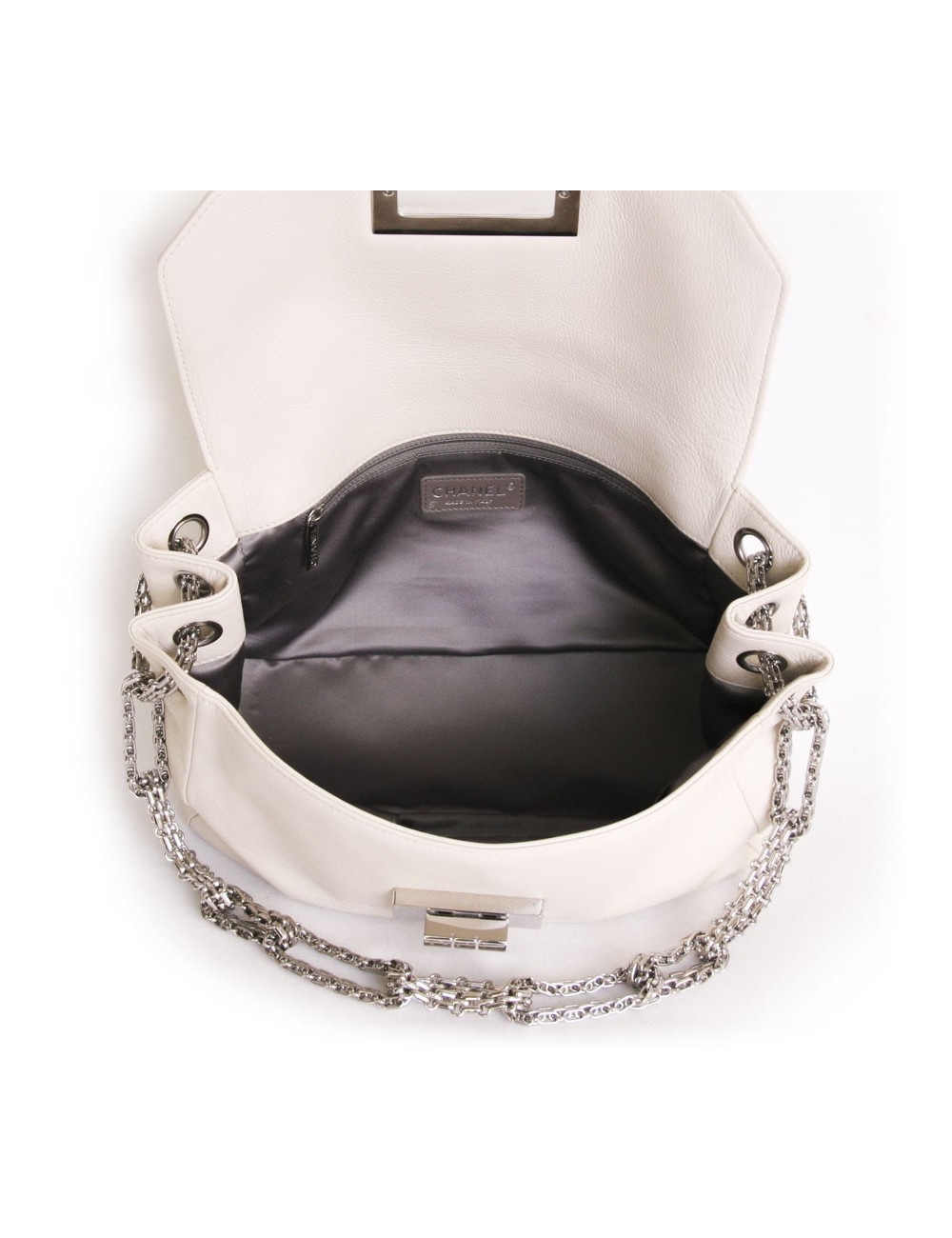 Sac CHANEL en cuir  d'agneau beige