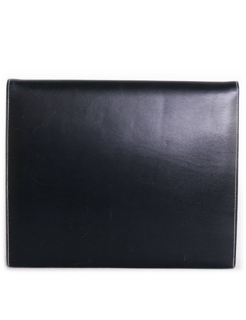 Pochette  YVES SAINT LAURENT en cuir  box bleu