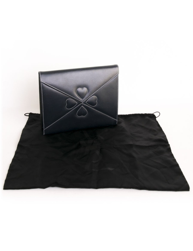 Pochette  YVES SAINT LAURENT en cuir  box bleu