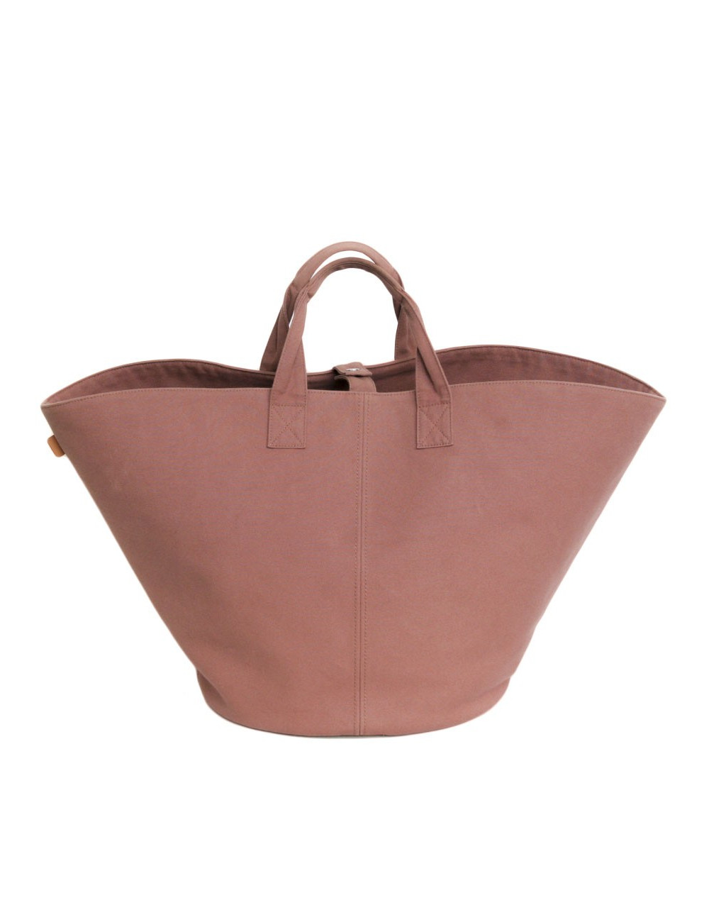 sac cabas HERMES en toile marron