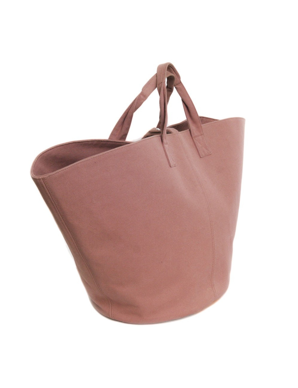 HERMES large tote bag in brown canvas