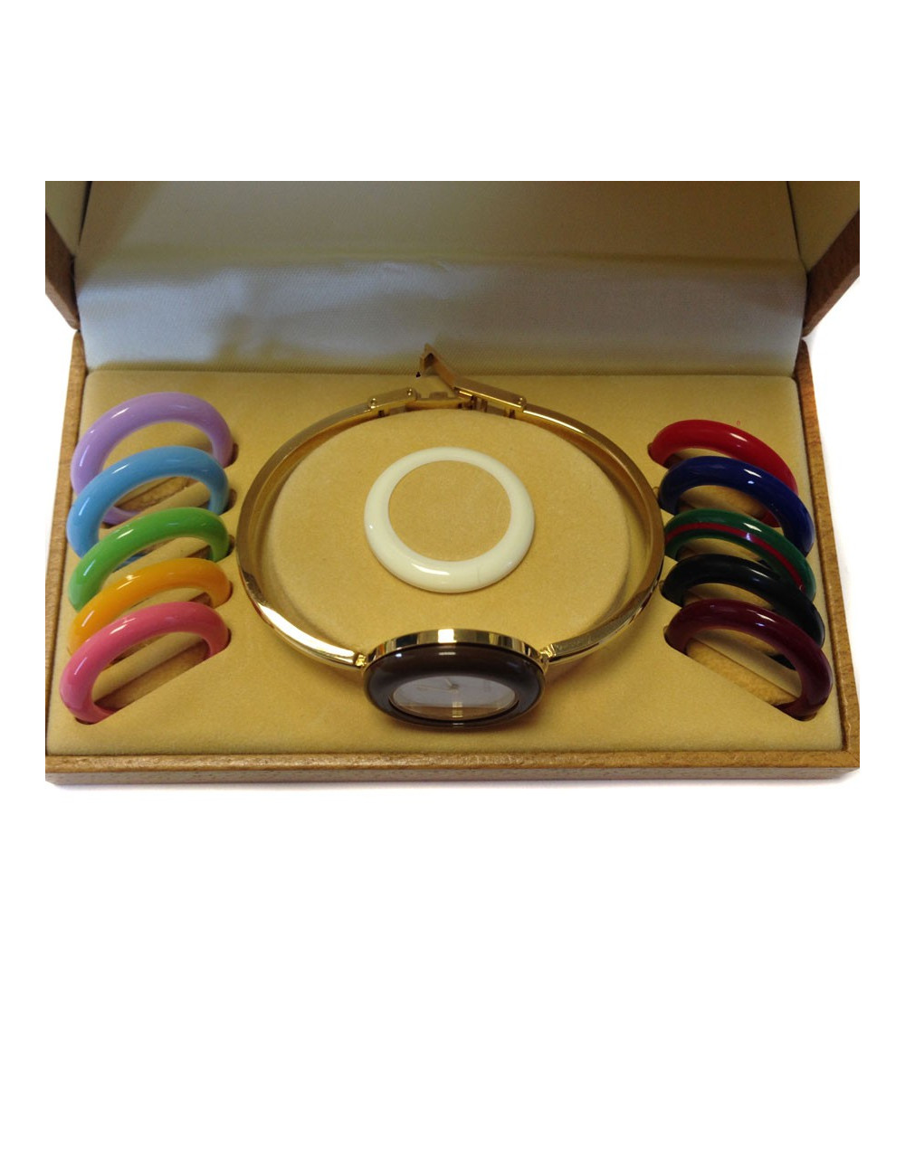 Watch GUCCI "timepieces" laminated editable dial gold bracelet