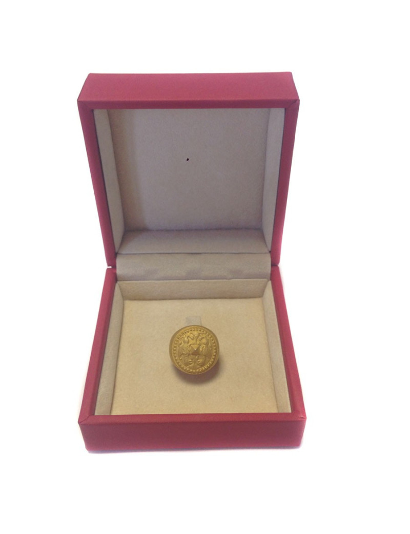 Bague VALENTINO chevalière T 48 laiton  doré  or mat 