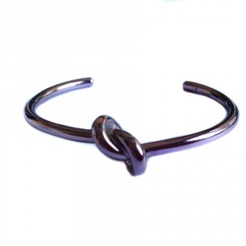 bracelet jonc "knot" CELINE Taille XS violet verni