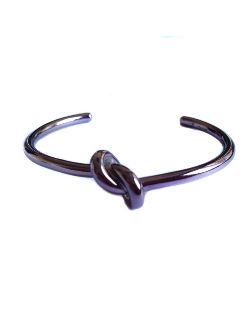 bracelet jonc  "knot" CELINE Taille XS  violet verni