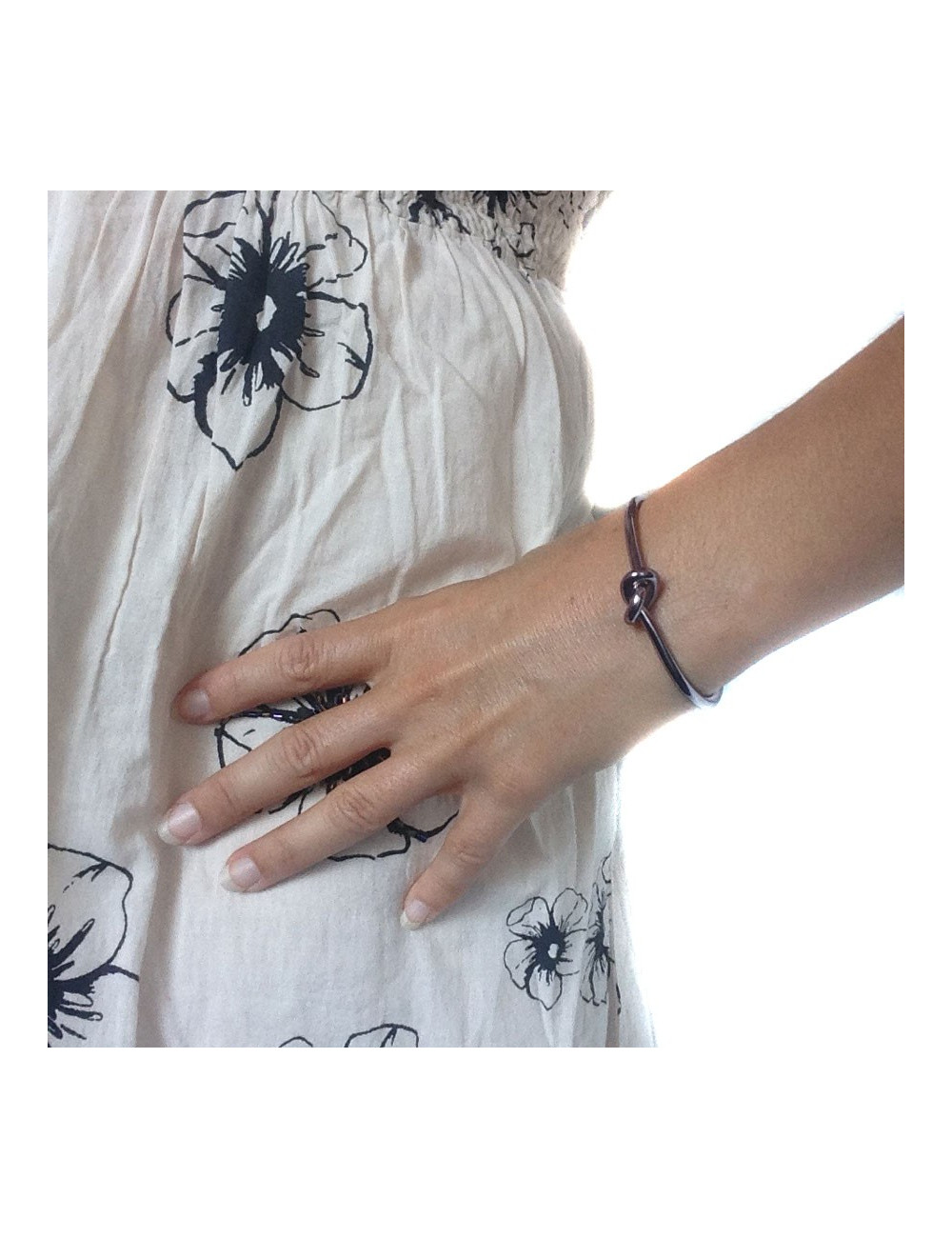 bracelet jonc  "knot" CELINE Taille XS  violet verni