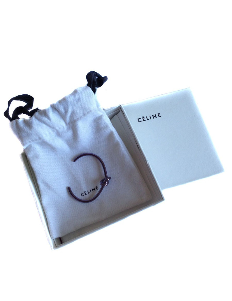 bracelet jonc  "knot" CELINE Taille XS  violet verni