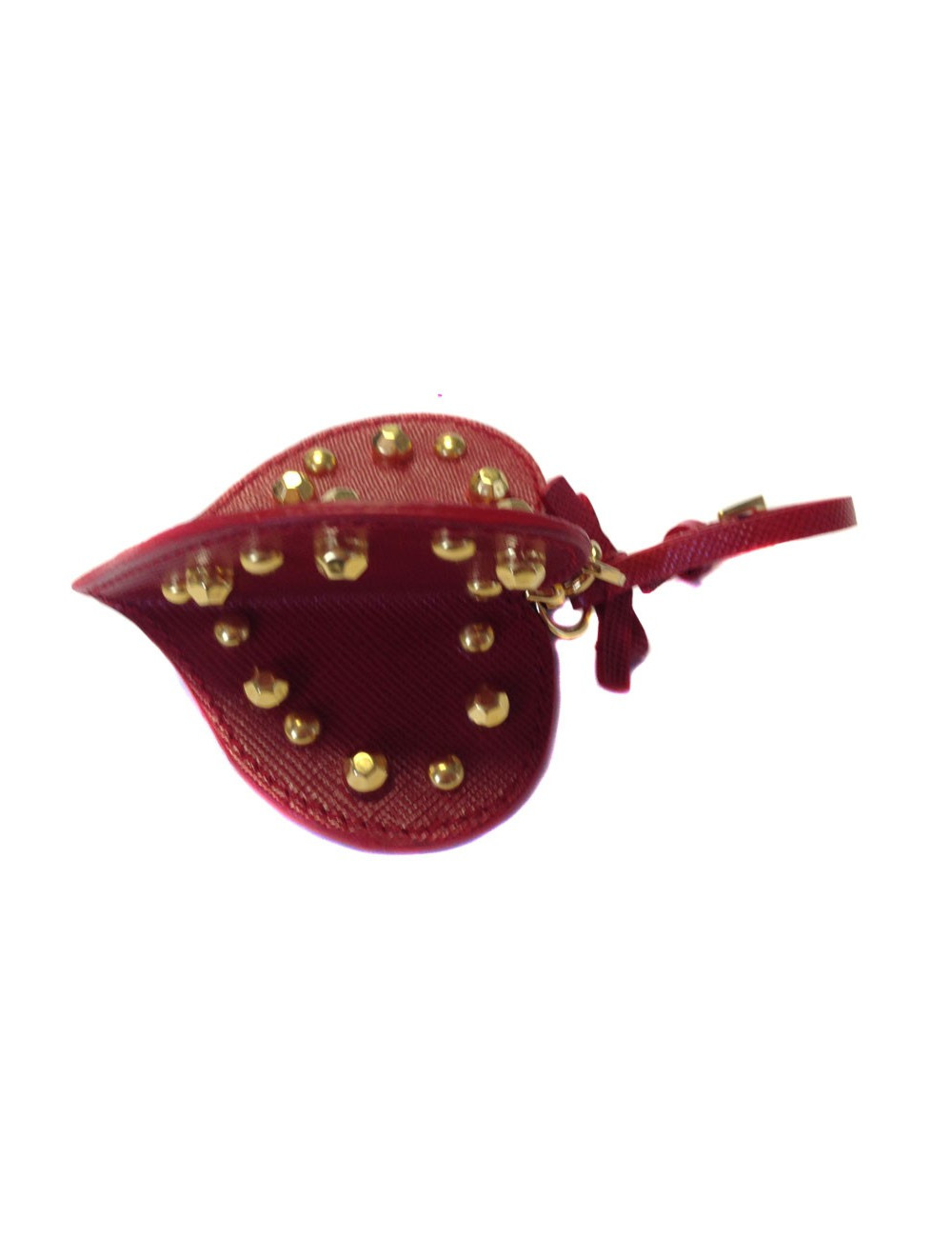 "Christmas Trick" PRADA red leather bag jewel