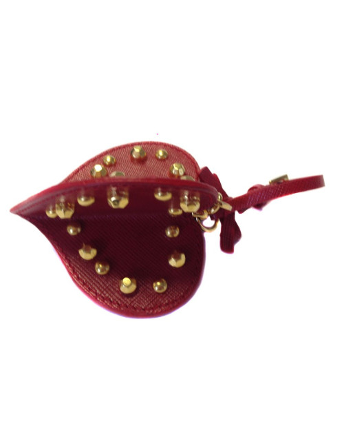 "Christmas Trick" PRADA red leather bag jewel