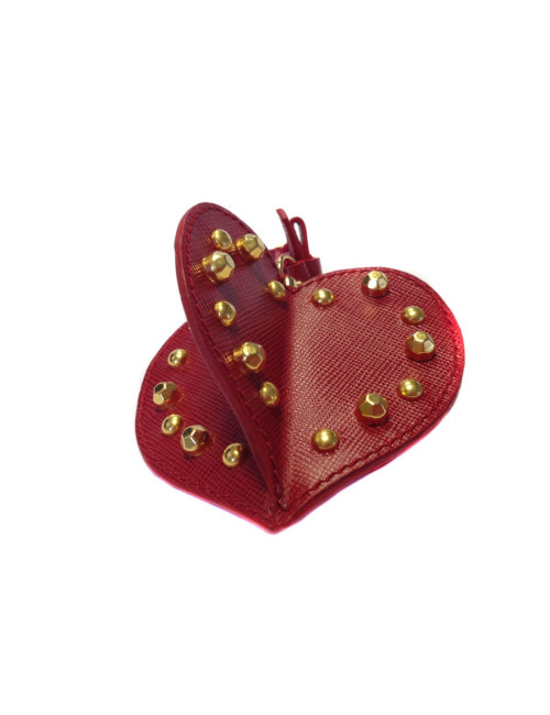 "Christmas Trick" PRADA red leather bag jewel