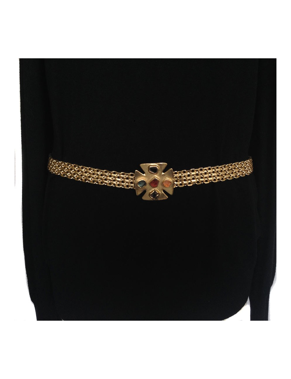 Belt Couture CHANEL Golden mesh chain