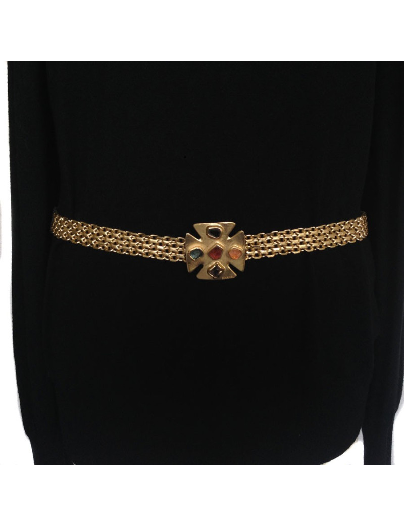 Belt Couture CHANEL Golden mesh chain