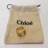 CHLOE ring size 56.5 Golden brass