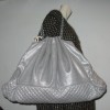 Grand sac tissu gris brillant CHANEL