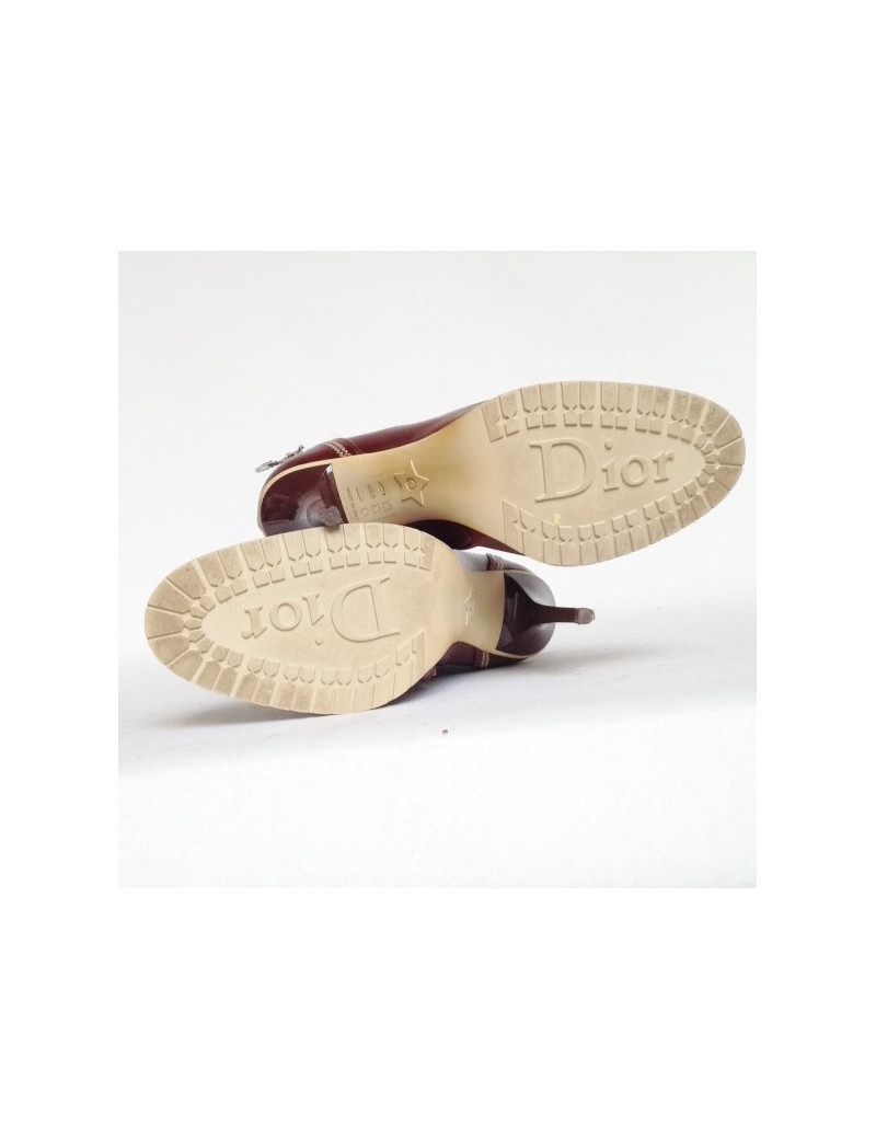 bottes à talons aiguilles DIOR t 38.5 en cuir 