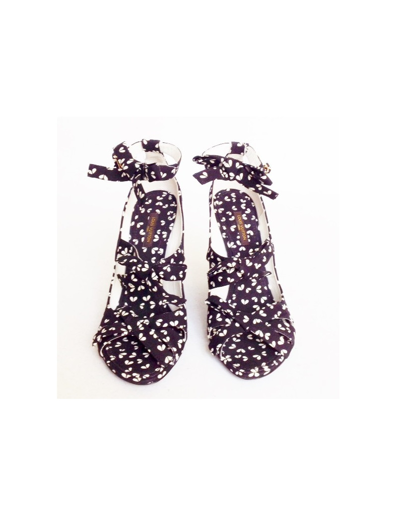 Escarpins compensés LOUIS VUITTON T. 39 en toile imprimée intérieur cuir