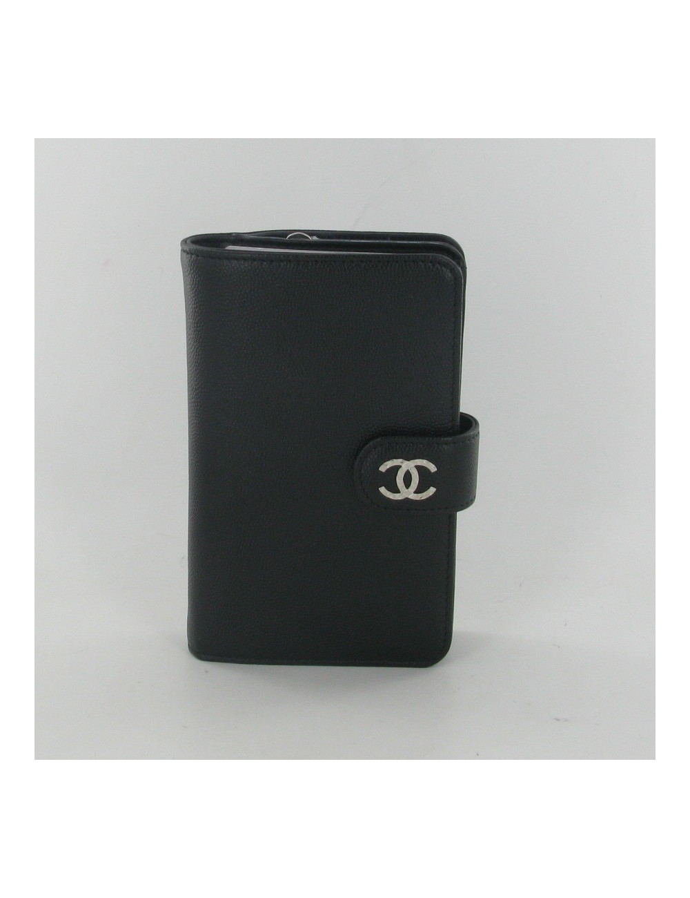 Portefeuille cuir noir CHANEL