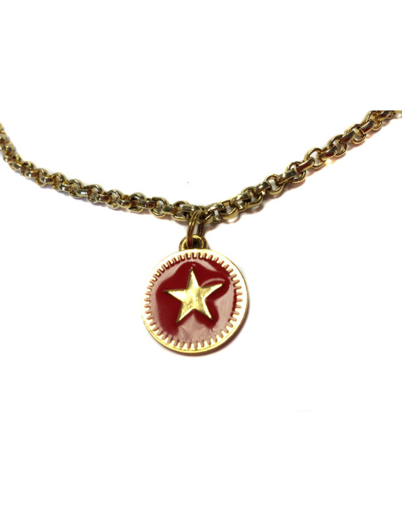 Necklace Chanel Golden mesh and medallion pattern chain star