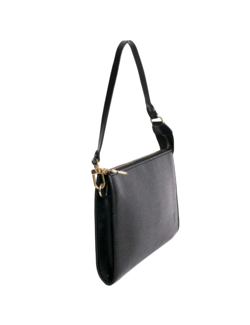 Pochette LOUIS VUITTON  cuir épi noir
