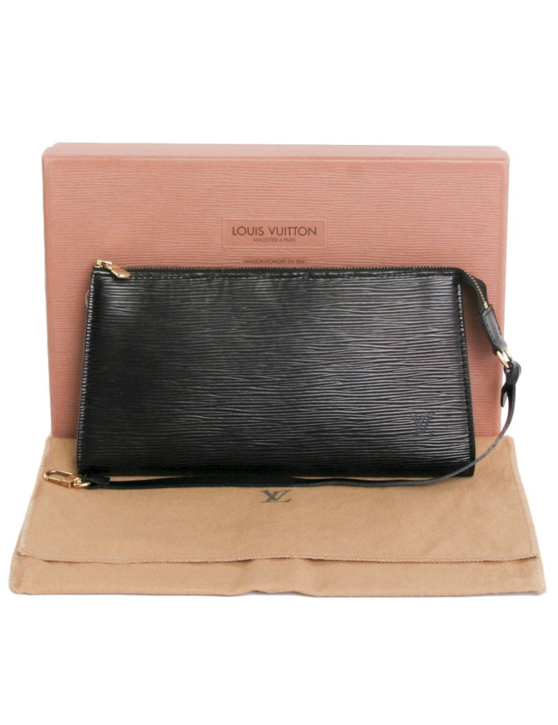 LOUIS VUITTON black epi leather wallet