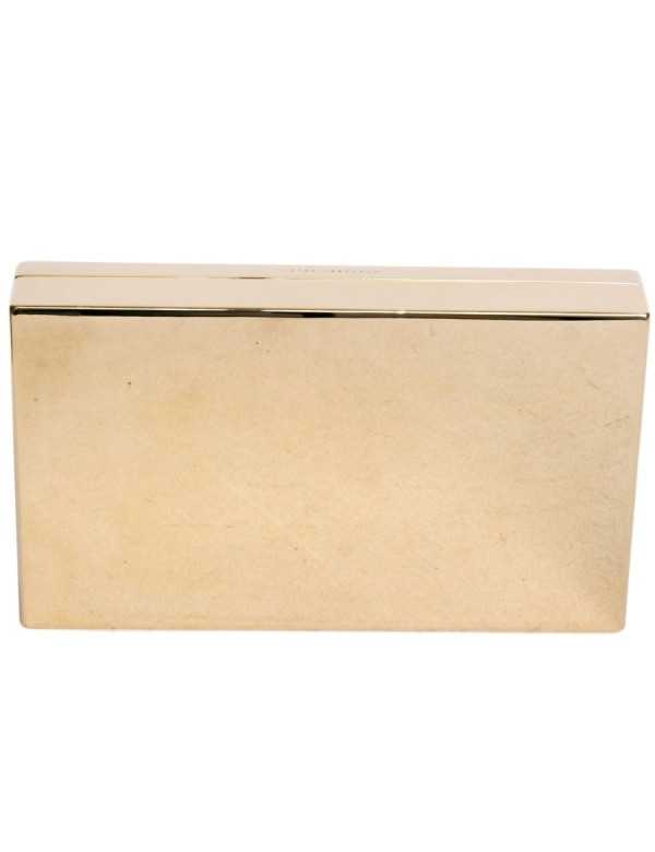 Sac clutch en métal VICTORIA BECKHAM en python fushia et laiton doré 2