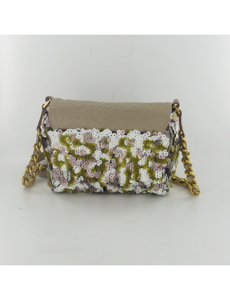 Beige leather and sequins MARC JACOBS bag