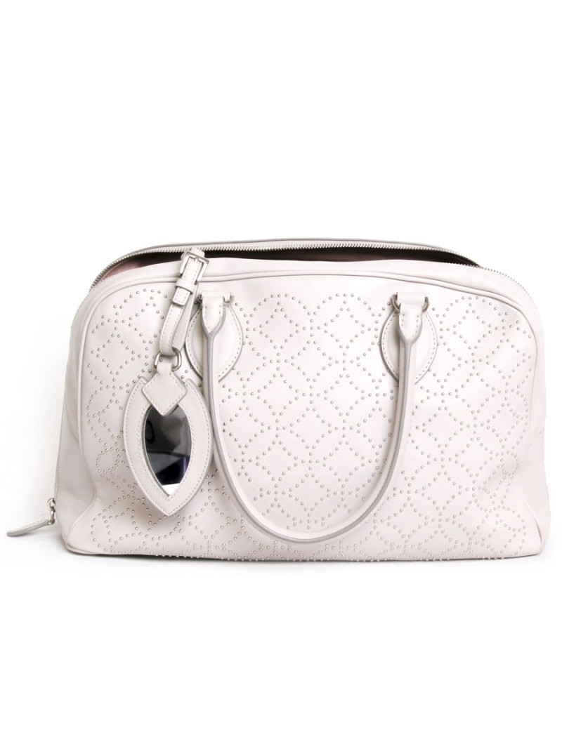 Bag Arabesque ALAIA studded Pearl gray
