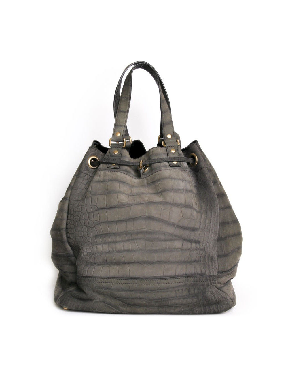 Sac Muse YVES SAINT LAURENT cuir façon croco