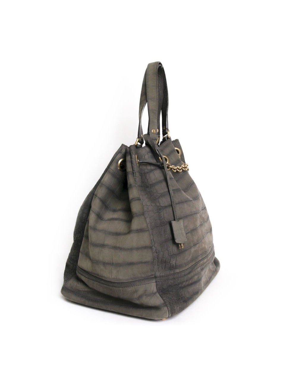 Sac Muse YVES SAINT LAURENT cuir façon croco