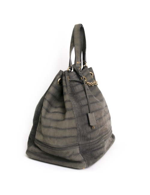 Sac Muse YVES SAINT LAURENT cuir façon croco