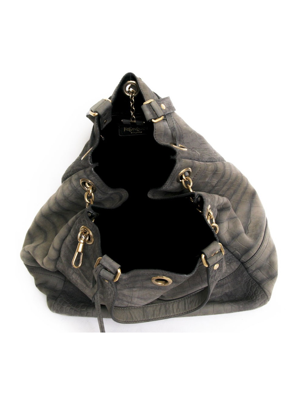 Sac Muse YVES SAINT LAURENT cuir façon croco