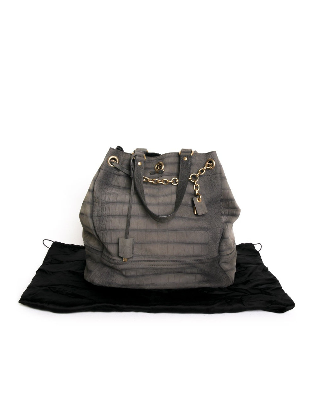 Sac Muse YVES SAINT LAURENT cuir façon croco