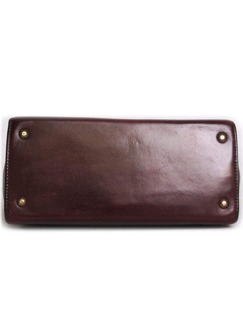 Mini Kelly HERMES en box bordeaux Vintage