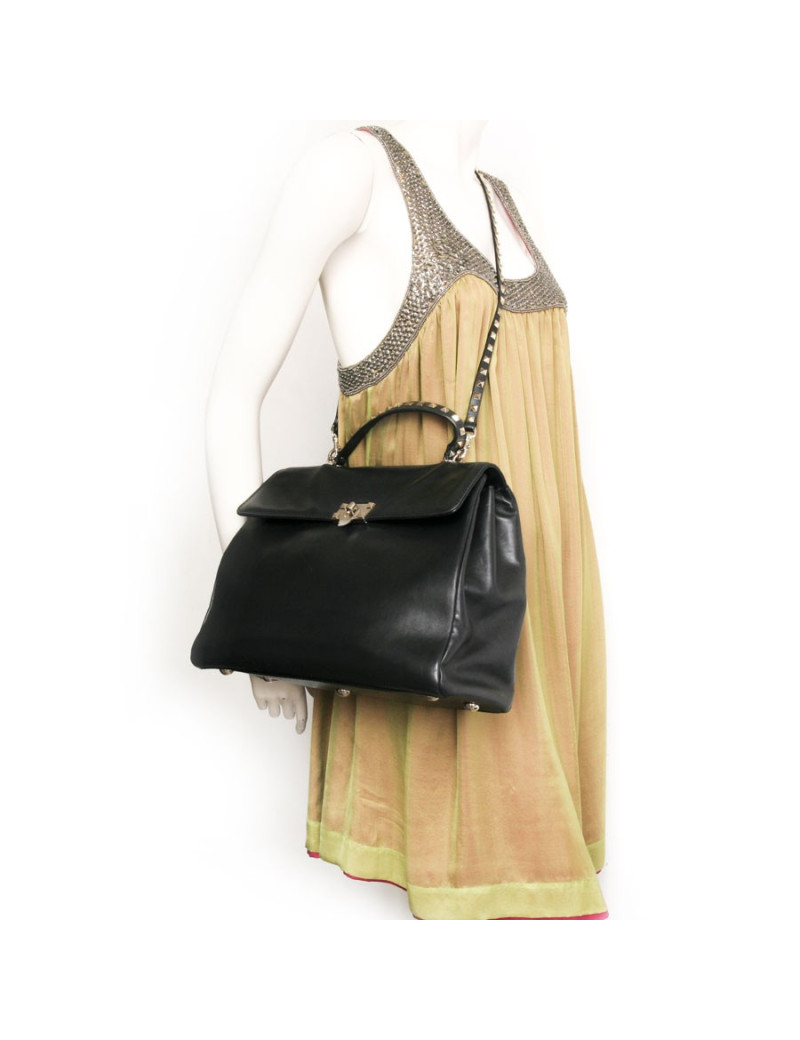 Sac VALENTINO en cuir d'agneau noir 