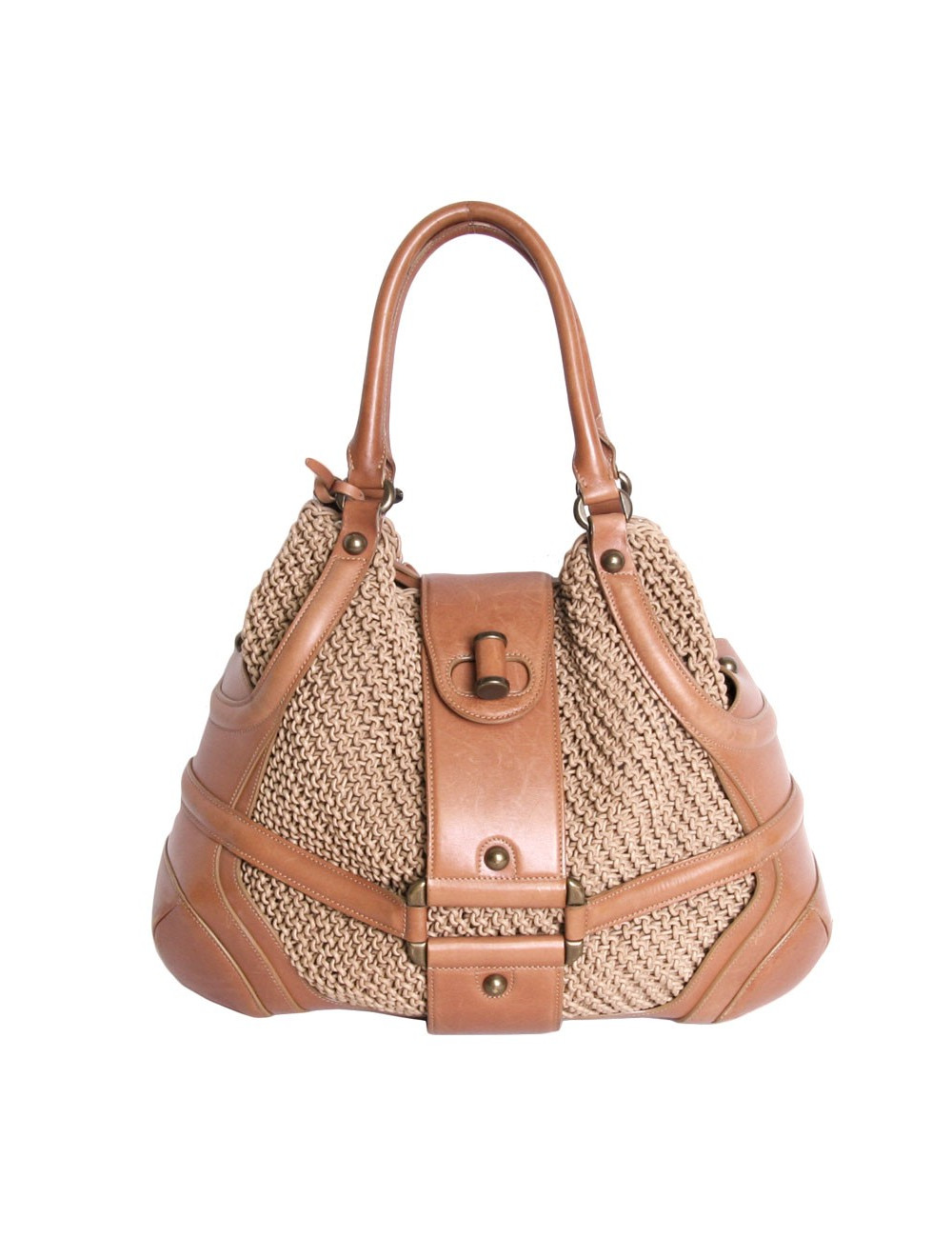 ALEXANDER Mc QUEEN bag cowhide leather and mesh