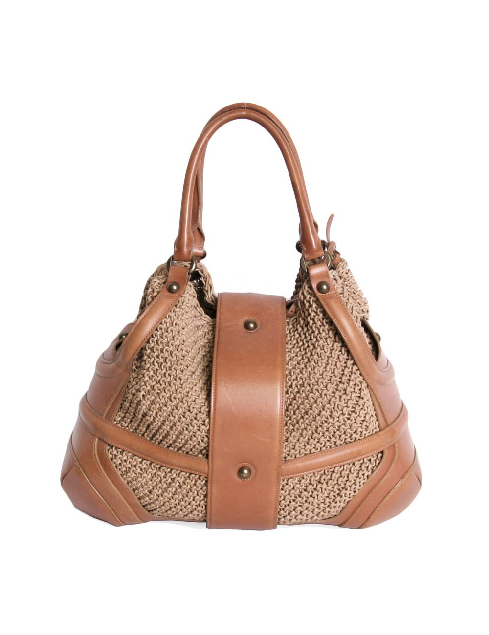 ALEXANDER Mc QUEEN bag cowhide leather and mesh