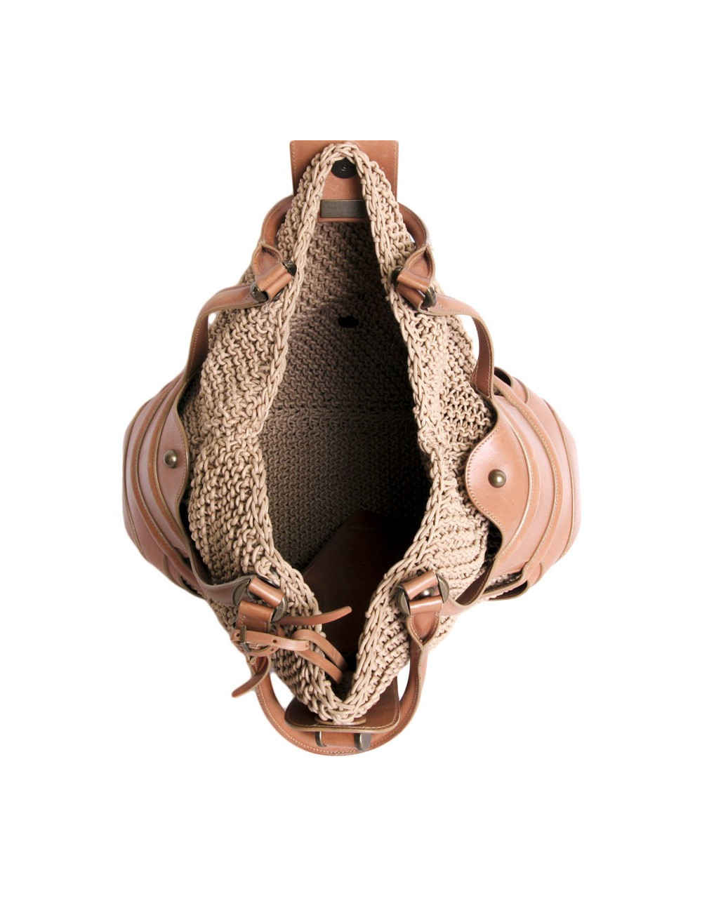 ALEXANDER Mc QUEEN bag cowhide leather and mesh