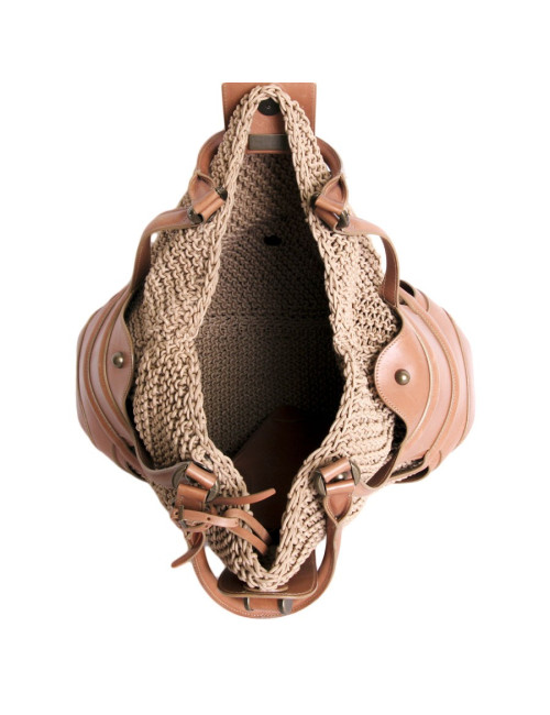 ALEXANDER Mc QUEEN bag cowhide leather and mesh