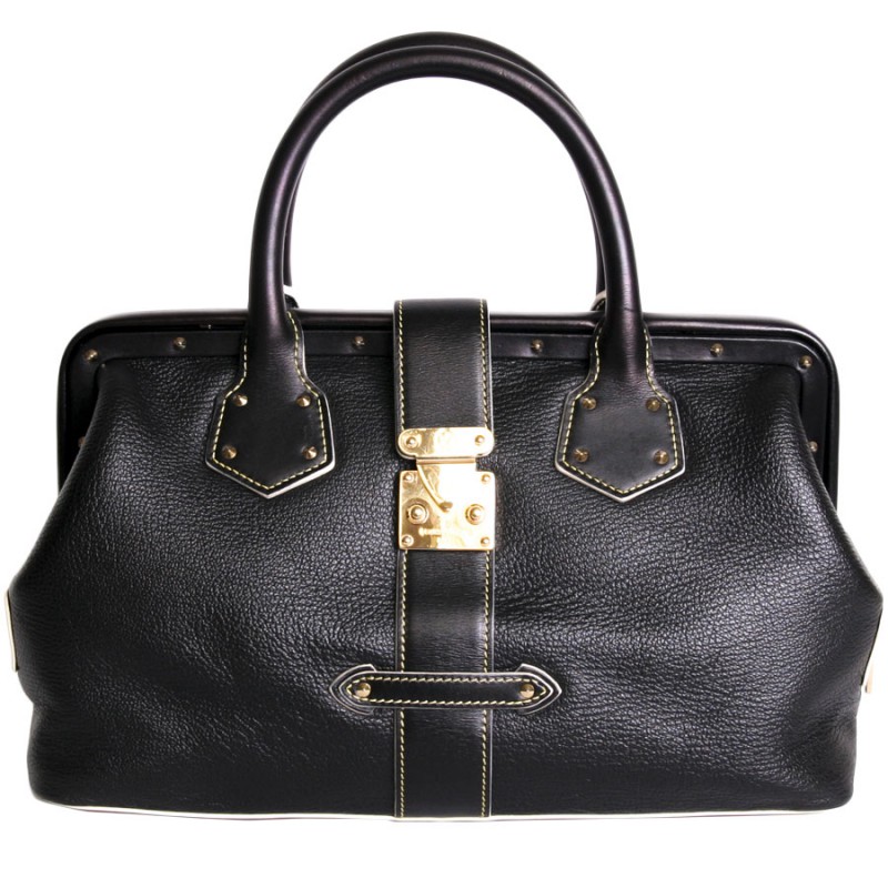 The friendly bag LOUIS VUITTON leather Suhali black topstitching