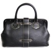 "The friendly" bag LOUIS VUITTON leather Suhali black topstitching and nails