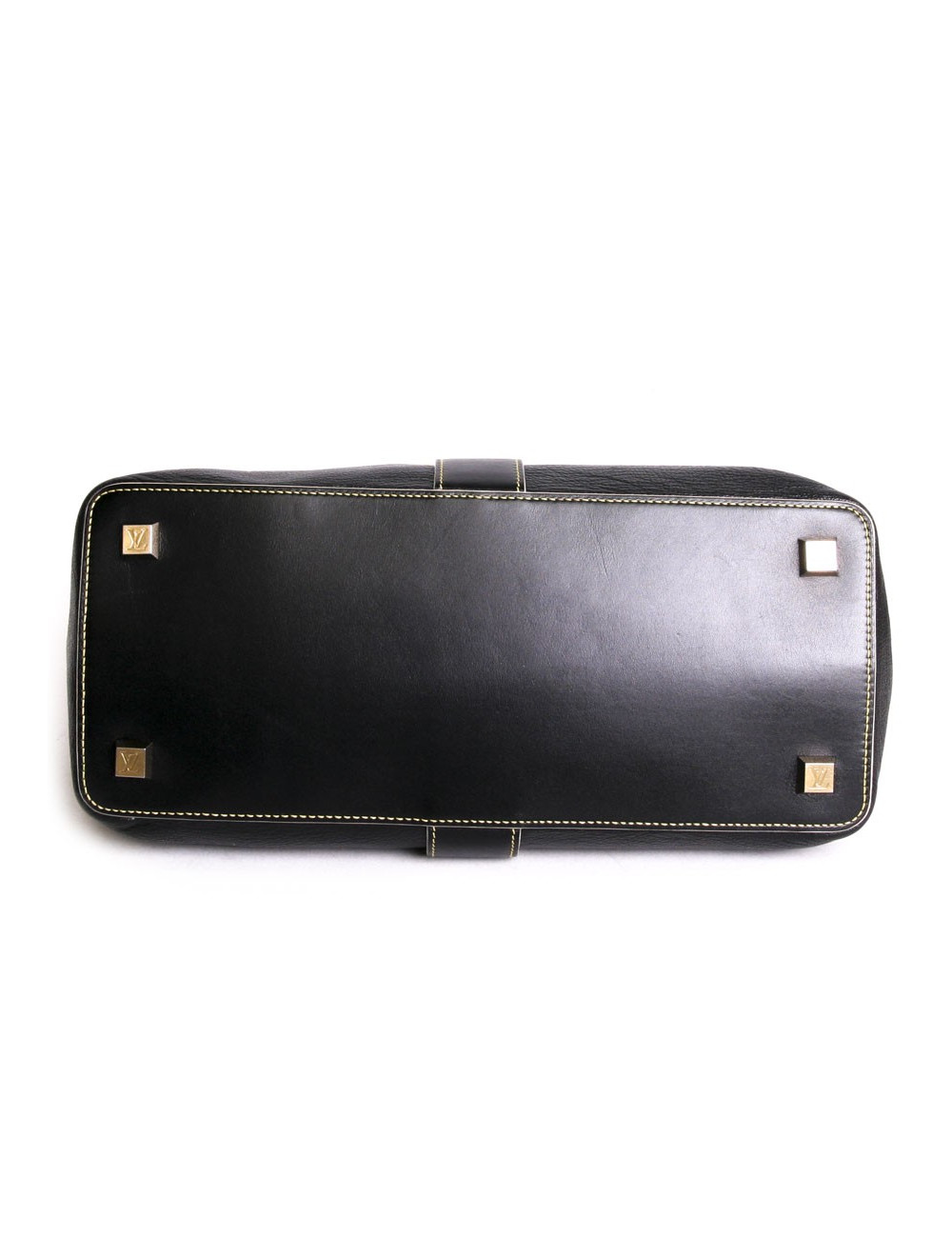 Sac  "l'aimable" LOUIS VUITTON cuir Suhali  noir surpiqûres et clous 