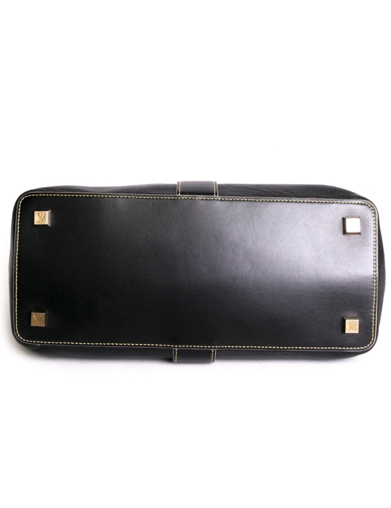 "The friendly" bag LOUIS VUITTON leather Suhali black topstitching and nails