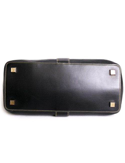 "The friendly" bag LOUIS VUITTON leather Suhali black topstitching and nails