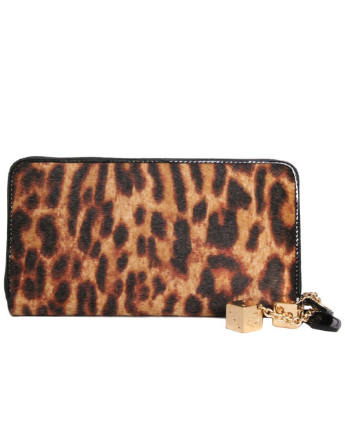 Portefeuille DIOR poulain façon leopard