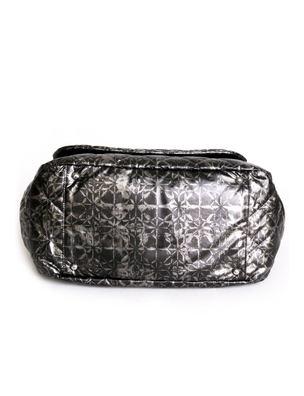 Sac jumbo CHANEL plastique bicolore noire et gris